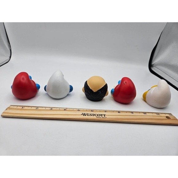 Smurfs Vintage 1983 Peyo Plastic Heads Collectible Toy Lot of 5 Finger Puppets - Picture 7 of 11